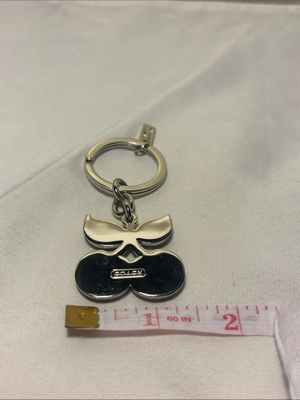 NWOT Vintage COACH Enamel Cherry Keyfob Bag Charm Y2K - Pristine Condition